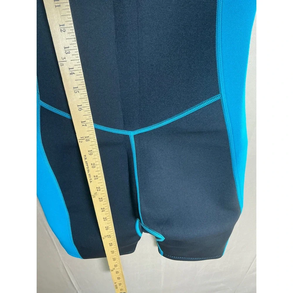 Hevto Kids Wetsuit 12 Shorty 2mm Neoprene Front Zip Youth Size 12 Black Blue K1S
